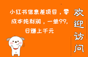 小红书信息差项目，零成本纯利润，一单99,日赚上千元  微博涨粉 互联网创业 第1张